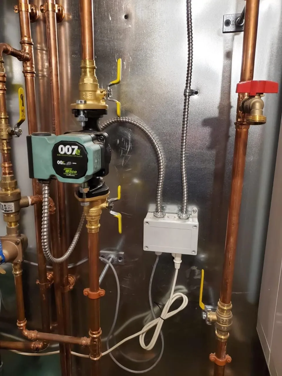 Wiring for a hydronic circulator pump, a Storm Electrical job in Massachusetts