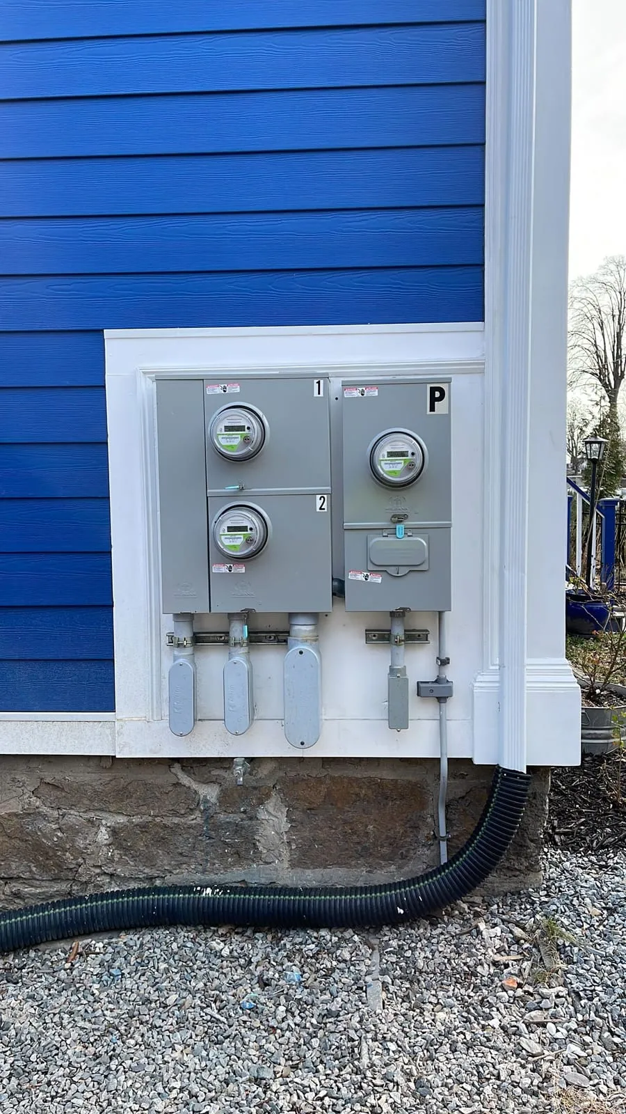 Multi-meter bank on a new build, a Storm Electrical job in Massachusetts