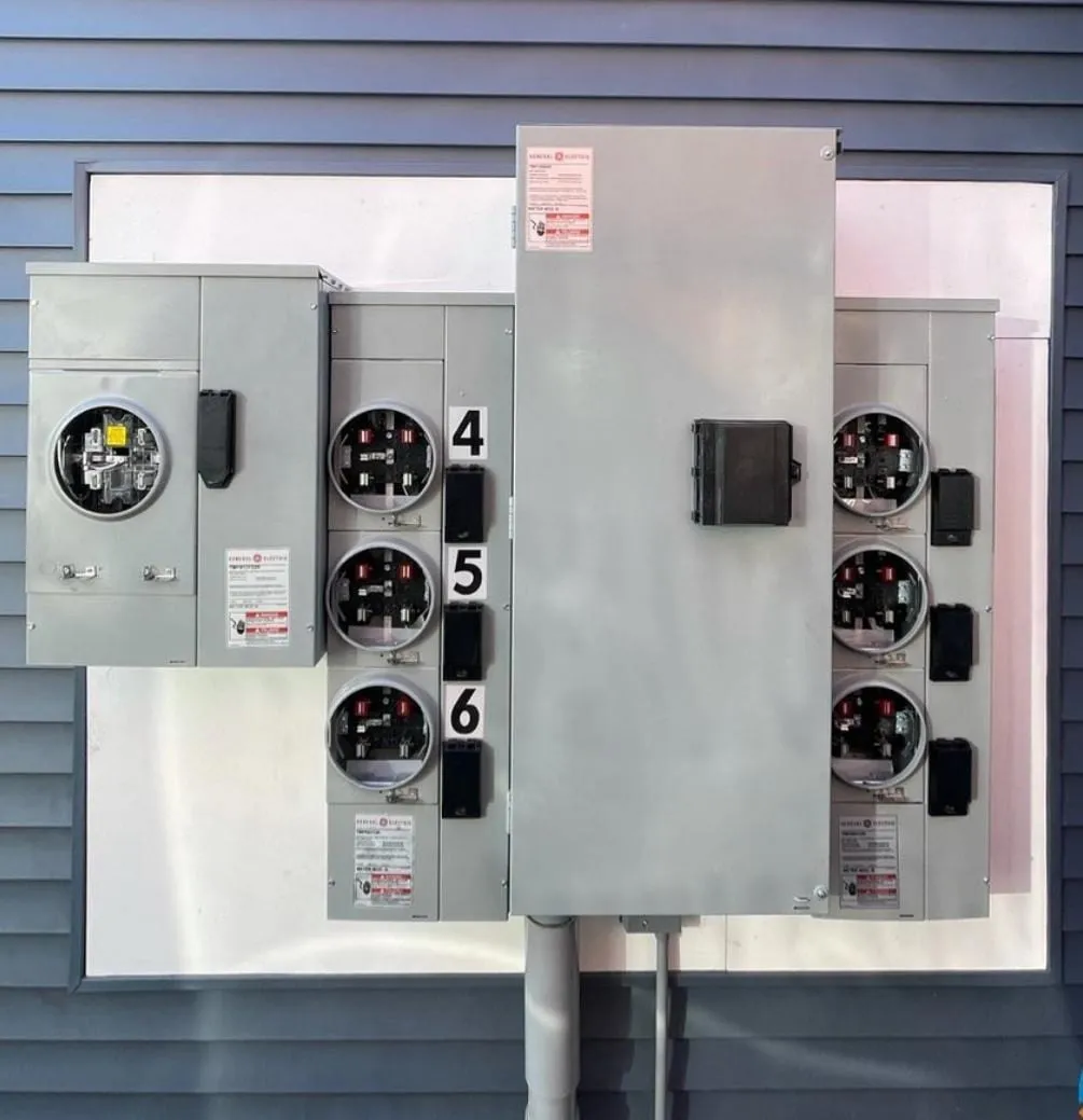 Meter stack for a multi-unit building, a Storm Electrical job in Massachusetts