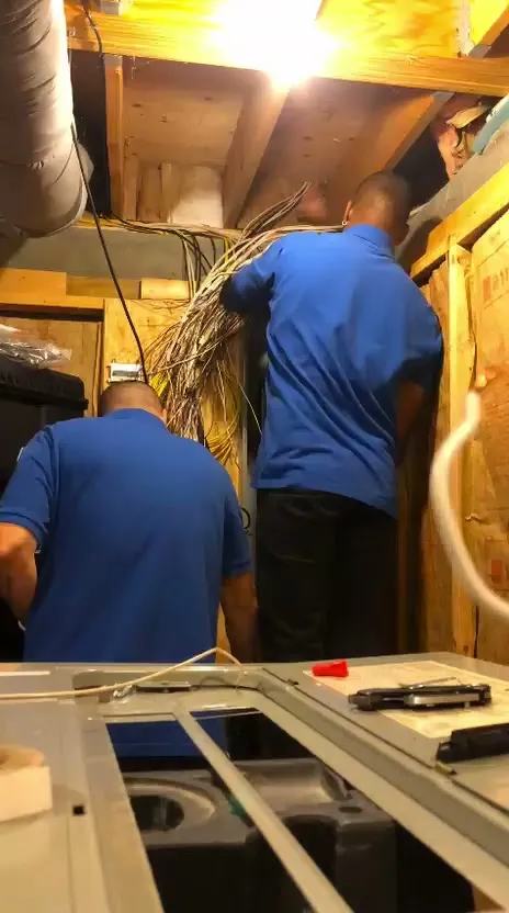 Basement panel and service wiring, from a Storm Electrical job site