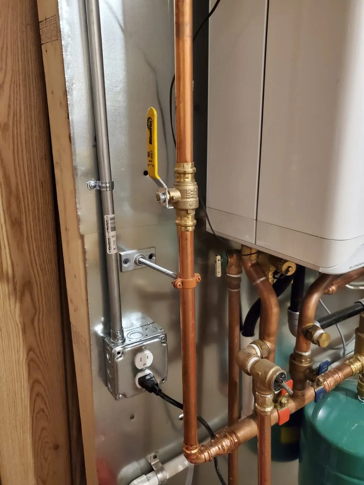 Tankless water heater circuit, a Storm Electrical job in Massachusetts