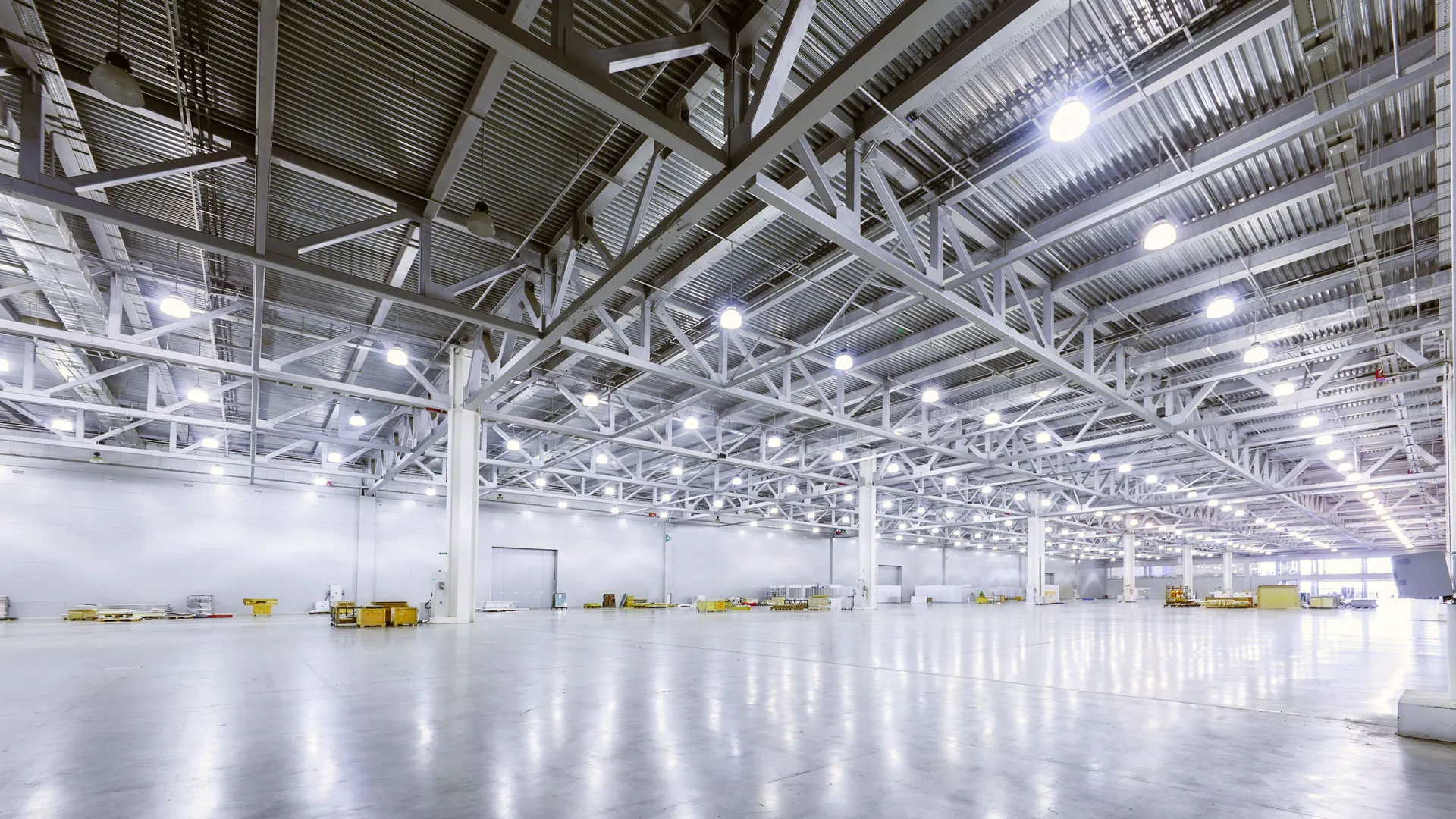 Industrial warehouse lighting installation